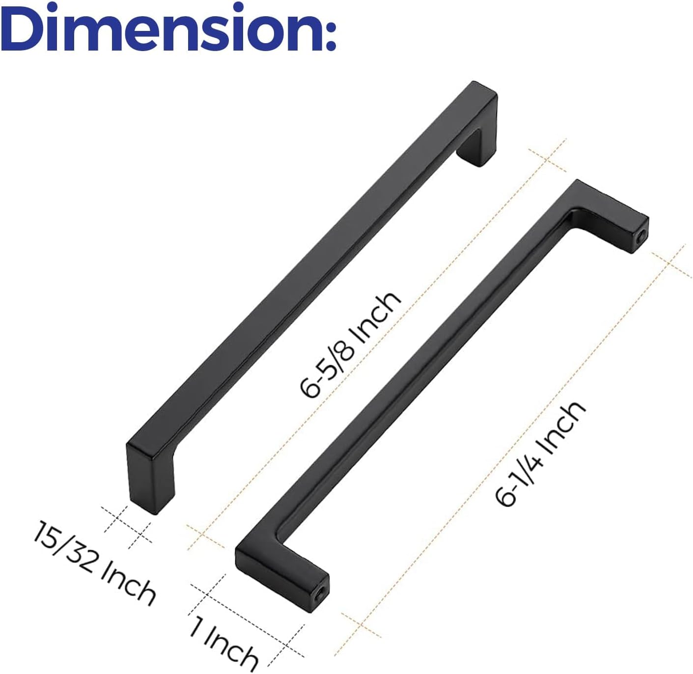 Detalle de Ravinte J100XFX160HS20 Cabinet Pulls, Matte Black Zinc Alloy, 20-Pack
