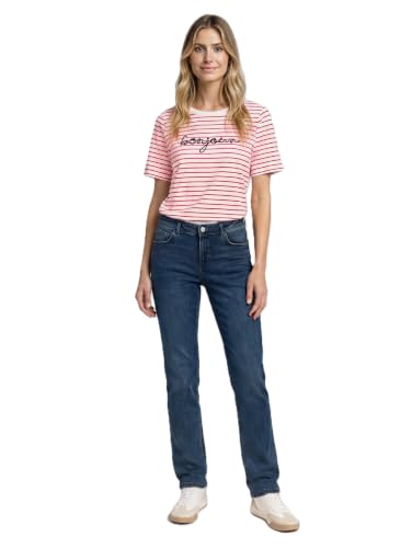 Detalle de TOM TAILOR Alexa Straight Jeans für Damen in Dark Stone Wash