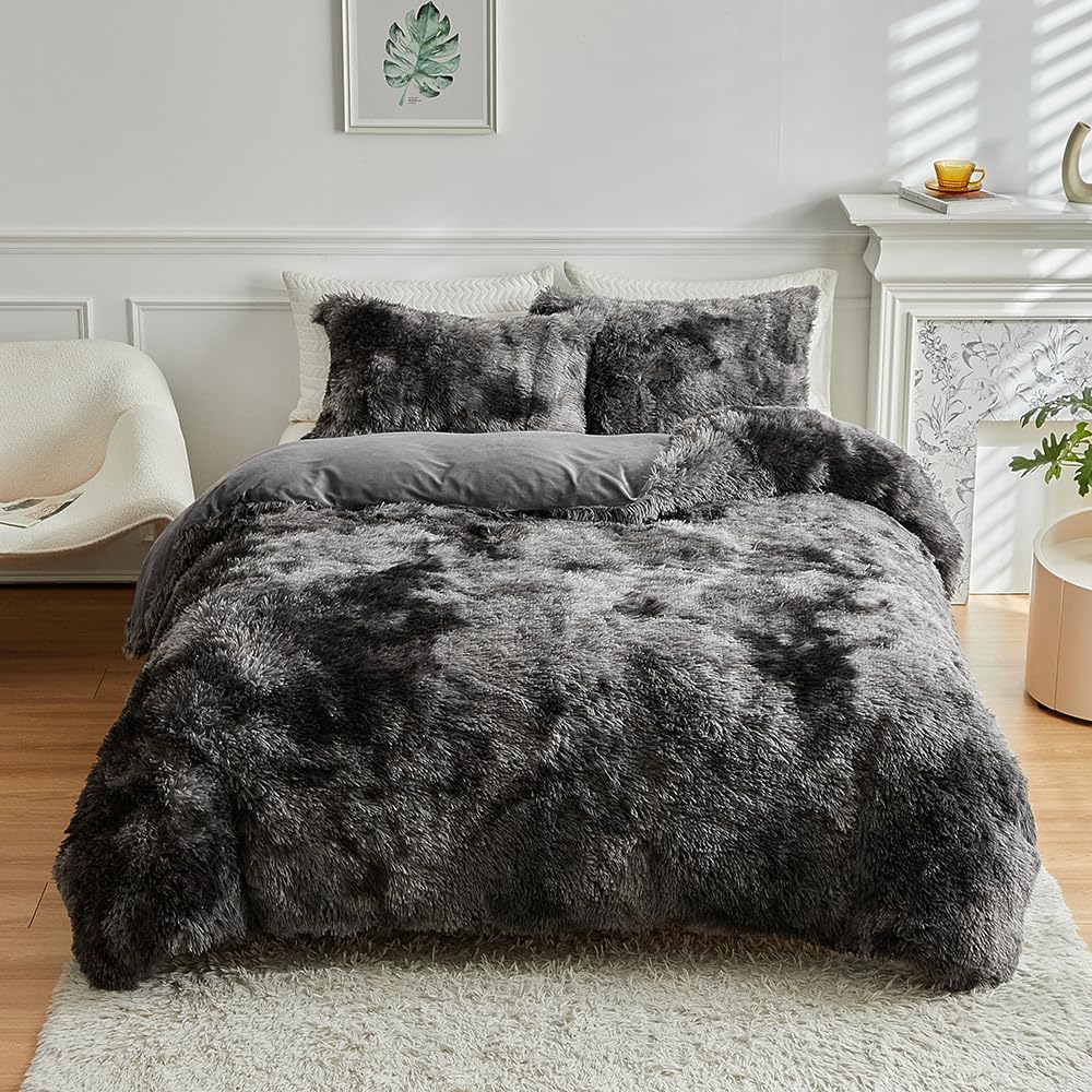 Detalle de Wajade Faux Fur Comforter Set Queen