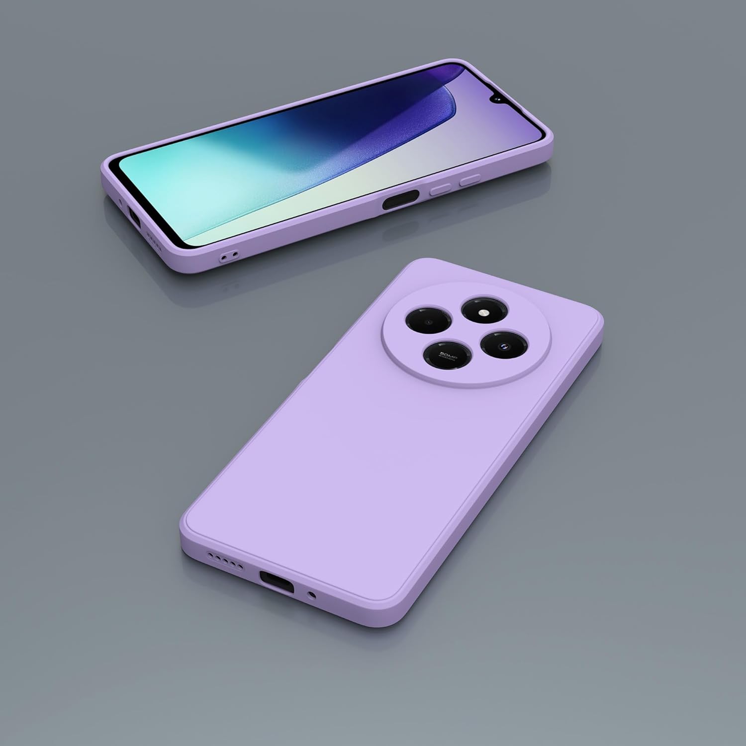 Thumbnail 6 de THIYUFUNS Hülle für Xiaomi Redmi 14C 4G mit 2 Schutzfolien – Dünne TPU Silikon Schutzhülle in Lila