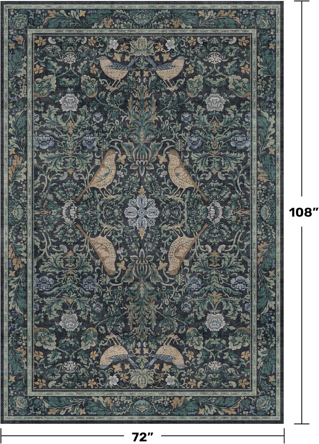 Thumbnail 1 de Moody Floral 6x9 Area Rug