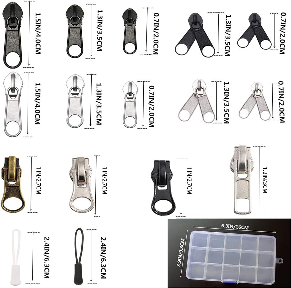 Thumbnail 3 de Meikeer LE 252-Piece Zipper Repair Kit with #3, #5 and #8 Metal Sliders