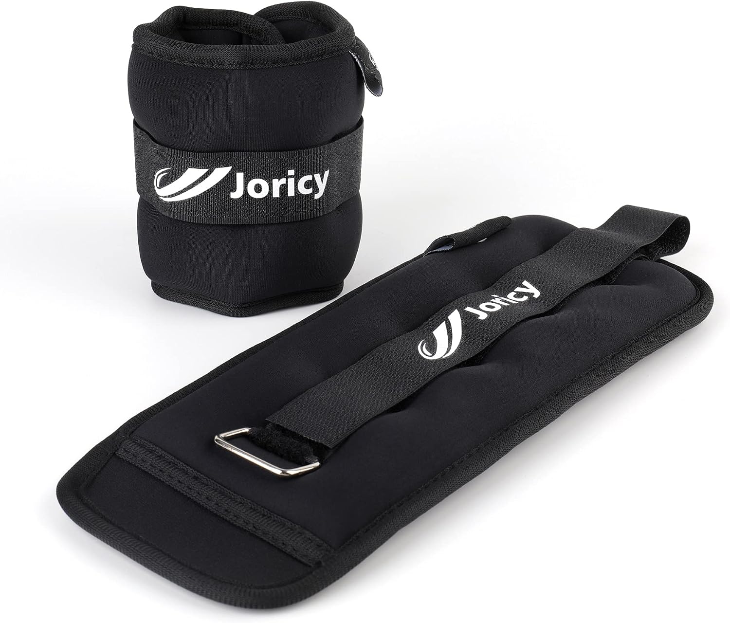 Adjustable Cotton-Fabric Ankle Weights (1/2/3/4/6/8/10/12/20 lb) — Pair for Ankles, Wrists, Arms & Legs