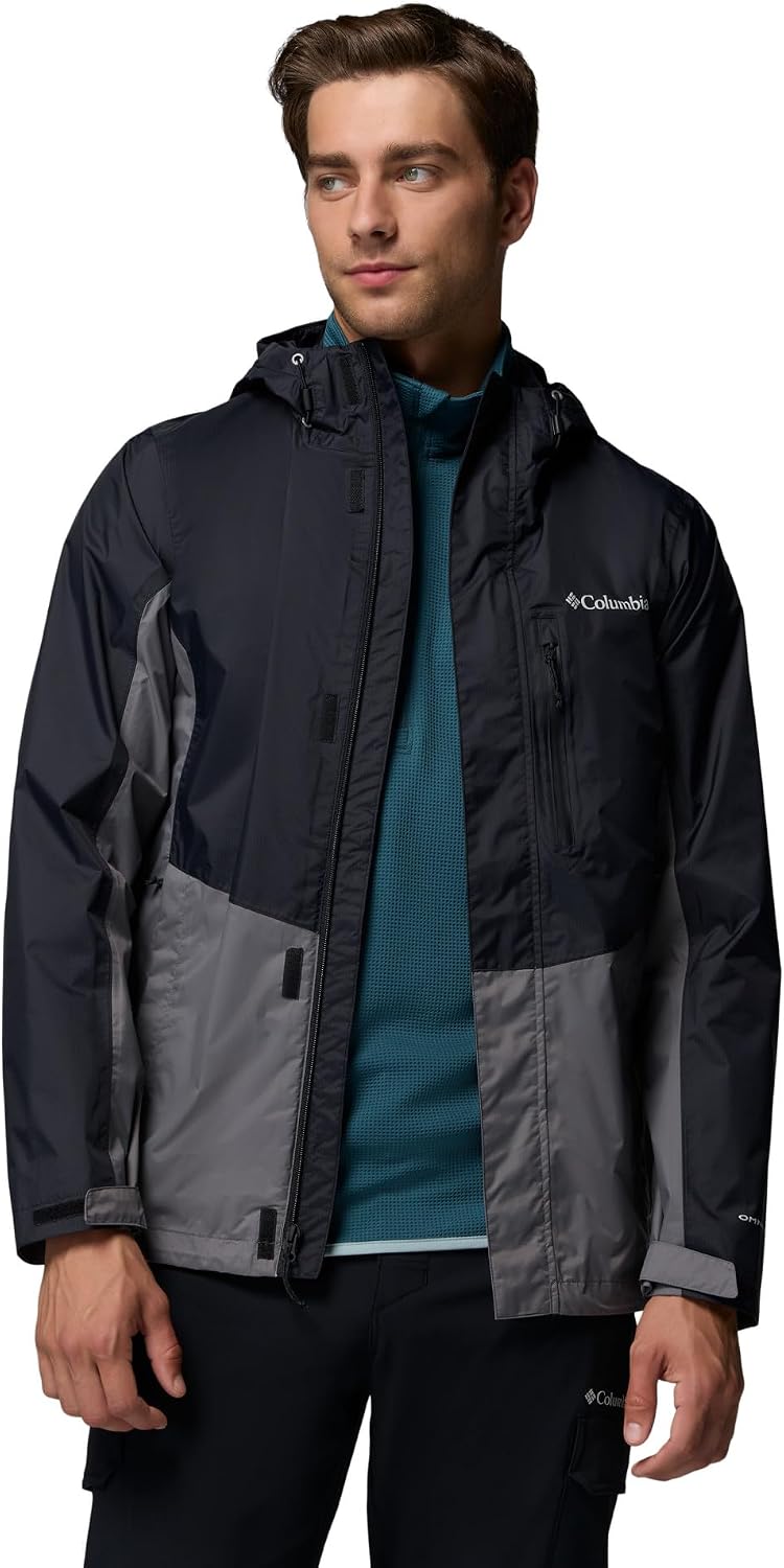 Detalle de Columbia Pouring Adventure III Chaqueta para Hombre: impermeable y transpirable para aventuras y uso urbano