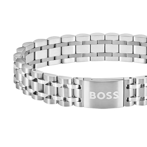 Detalle 2 de BOSS OWAN, bracelet à maillons pour homme en acier inoxydable