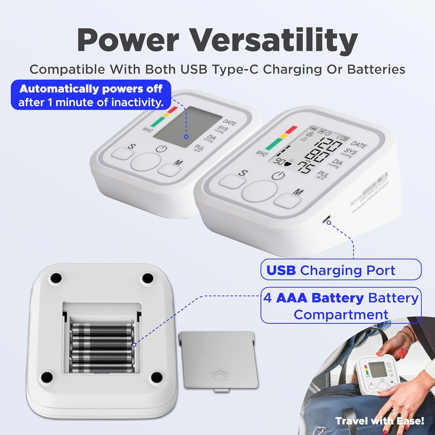 Thumbnail 6 de Upper Arm Blood Pressure Monitor, Large Cuff