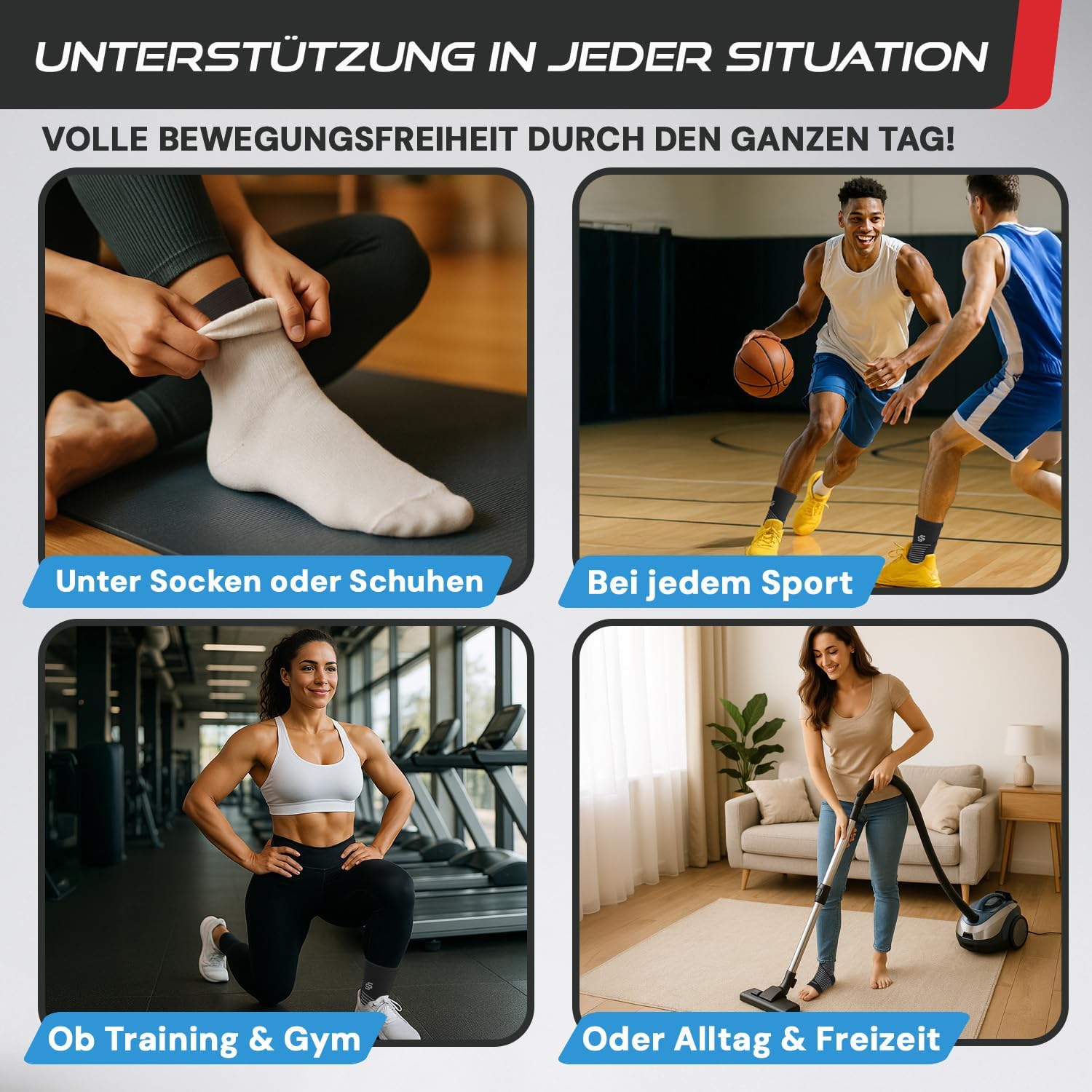 Detalle 2 de Sleeve Stars Sprunggelenkbandage – Knöchelschutz mit verstellbarem Stützriemen von SS SLEEVE STARS