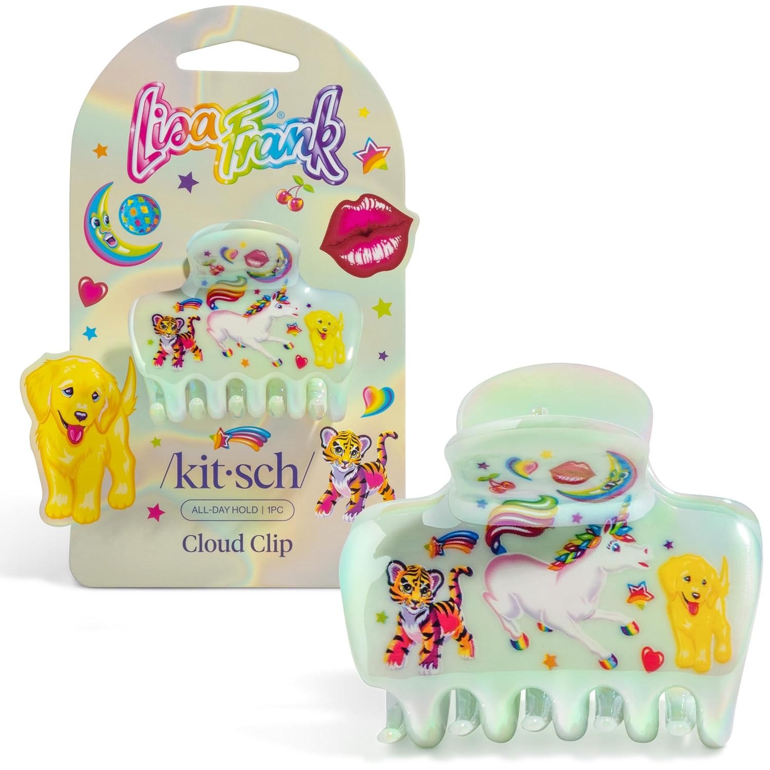 Lisa Frank x Kitsch Markie Cloud Hair Clip: Medium Claw for Lightweight, Secure Half-Up Holds