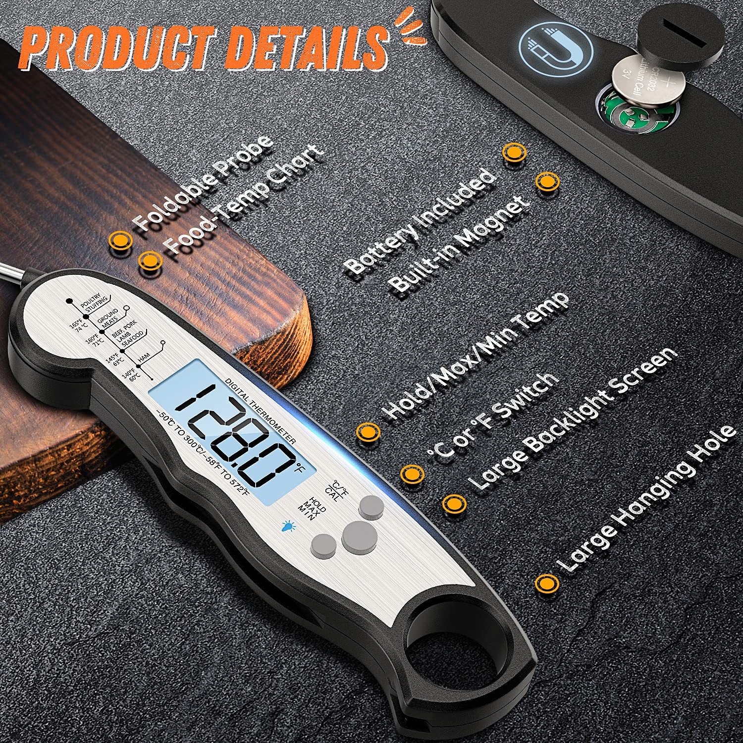 Thumbnail 5 de Digital Meat Thermometer Instant Read