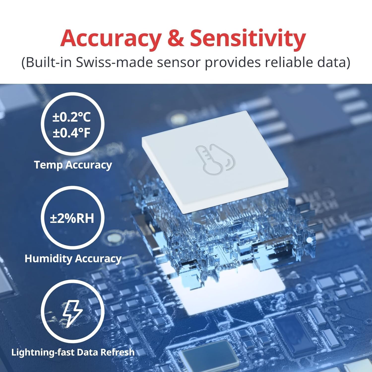 Thumbnail 2 de SwitchBot Thermomètre Hygromètre et Concentrateur Mini – capteur numérique Bluetooth with alertes intelligentes et stockage de données