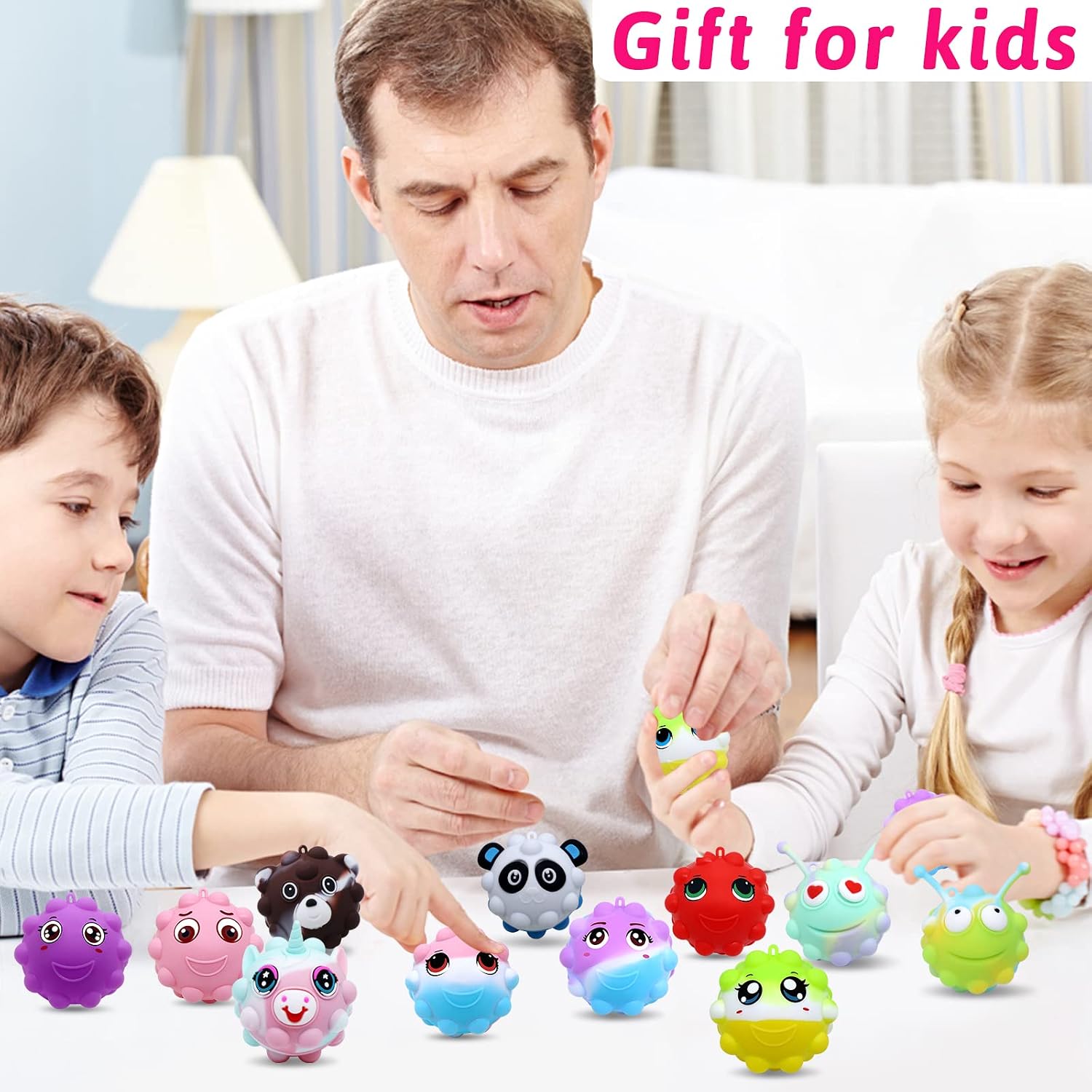 Thumbnail 5 de 30 Pack Animal Pop Balls Fidget Toys – 3D Pop Ball Keychains for Kids
