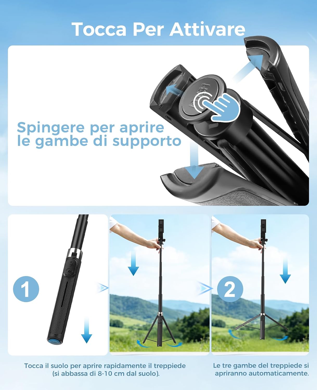 Detalle 2 de RISEOFLE RISEOFLE selfie treppiede 110 cm