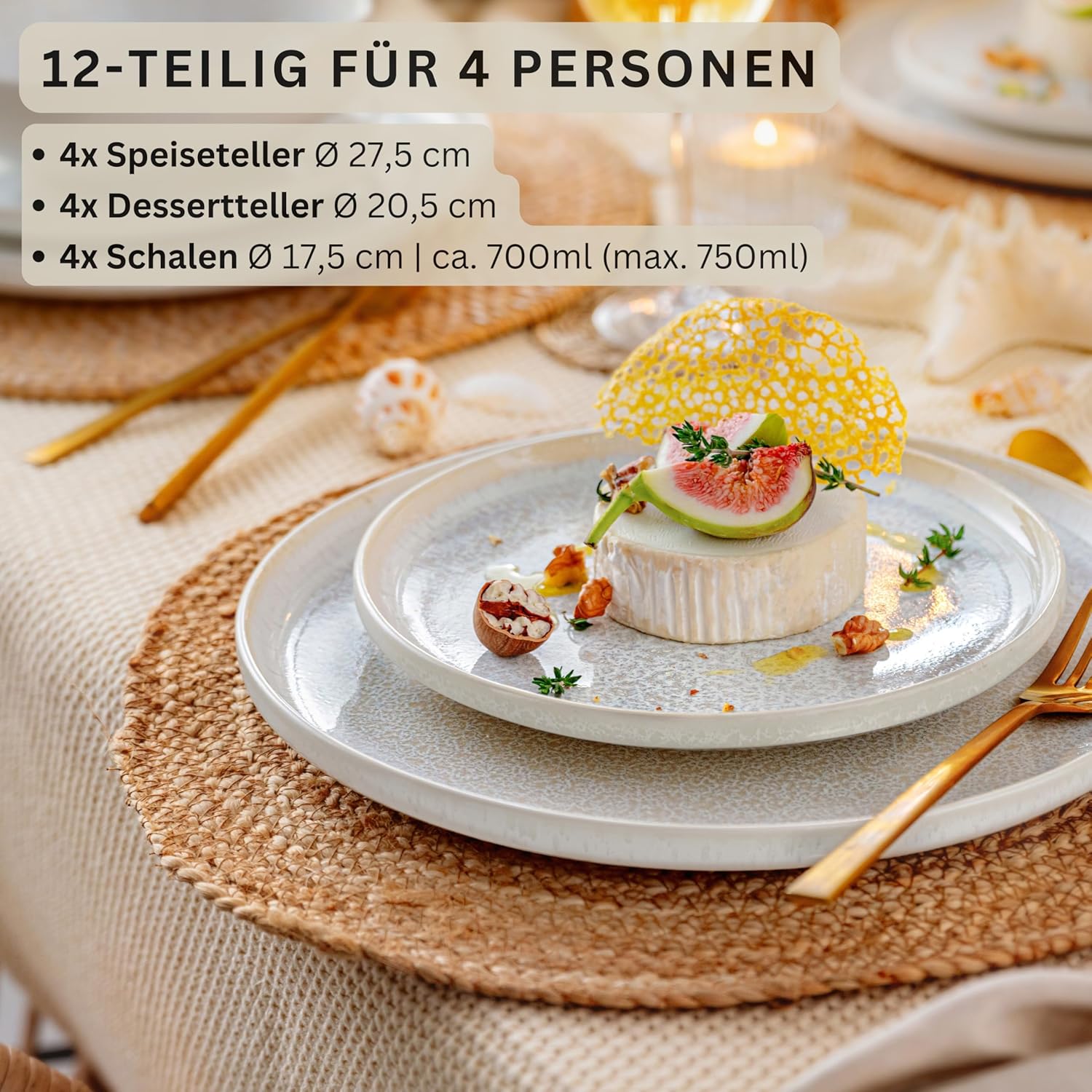 Detalle 2 de SÄNGER Korfu Geschirrset 12-teilig