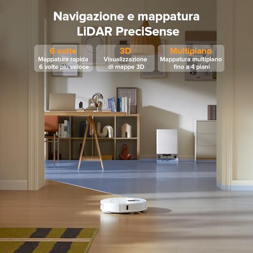 Thumbnail 7 de roborock QV 35A Set: robot aspirapolvere lavapavimenti antigroviglio per casa con mappa PreciSense LiDAR