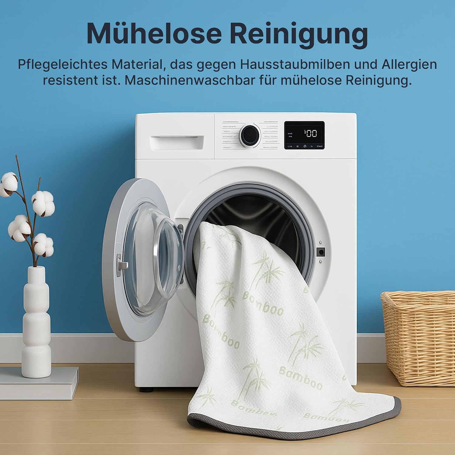 Thumbnail 5 de MKS.® Gel Topper 180x200 cm: 7 cm Gel-Memory-Schaum mit Bamboo-Bezug und Anti-Rutsch-System