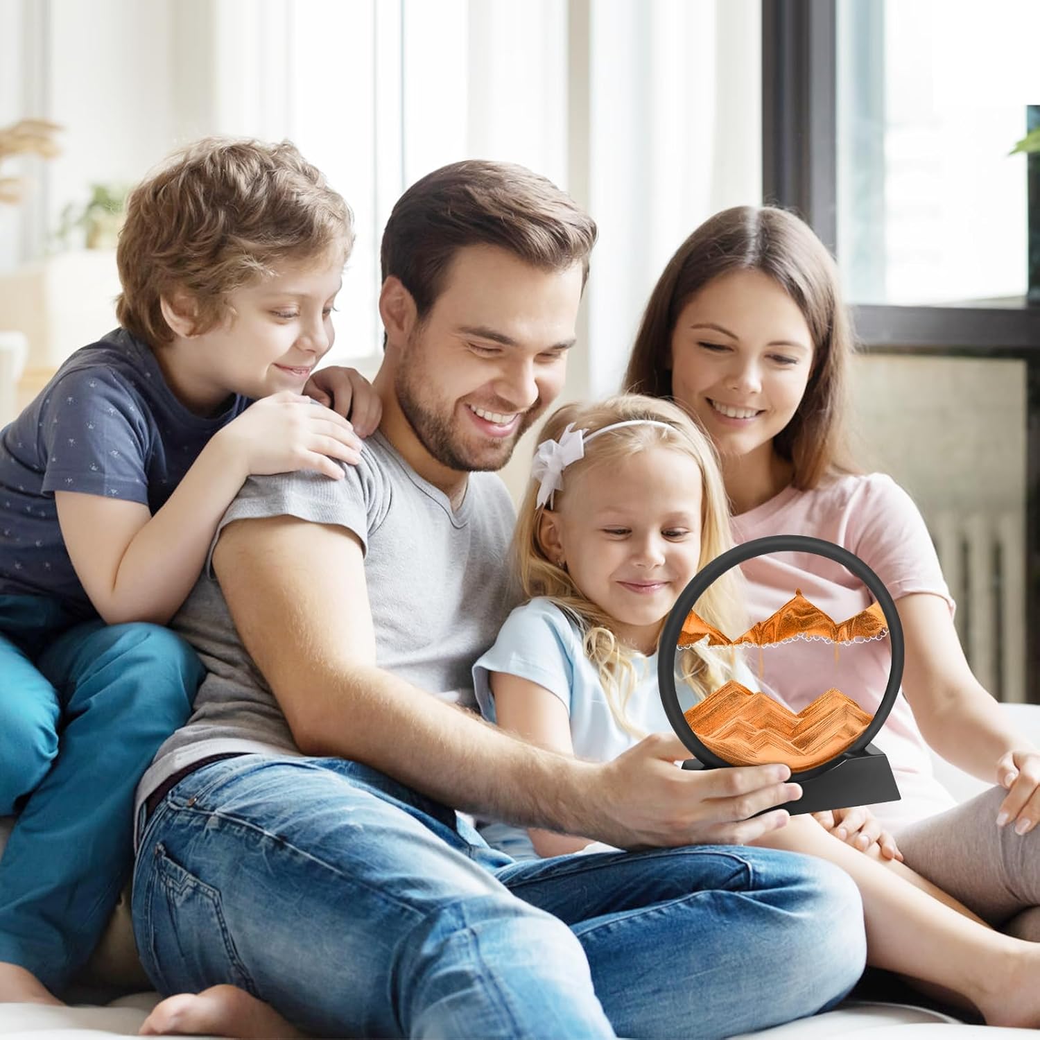 Thumbnail 8 de Wai Danie Cuadro de Arena 3D Sandscape Dorado 7" 🌟