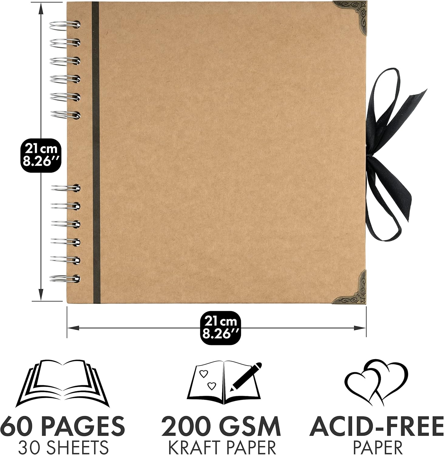 Detalle 2 de Bstorify scrapbook photo album, 21 x 21 cm