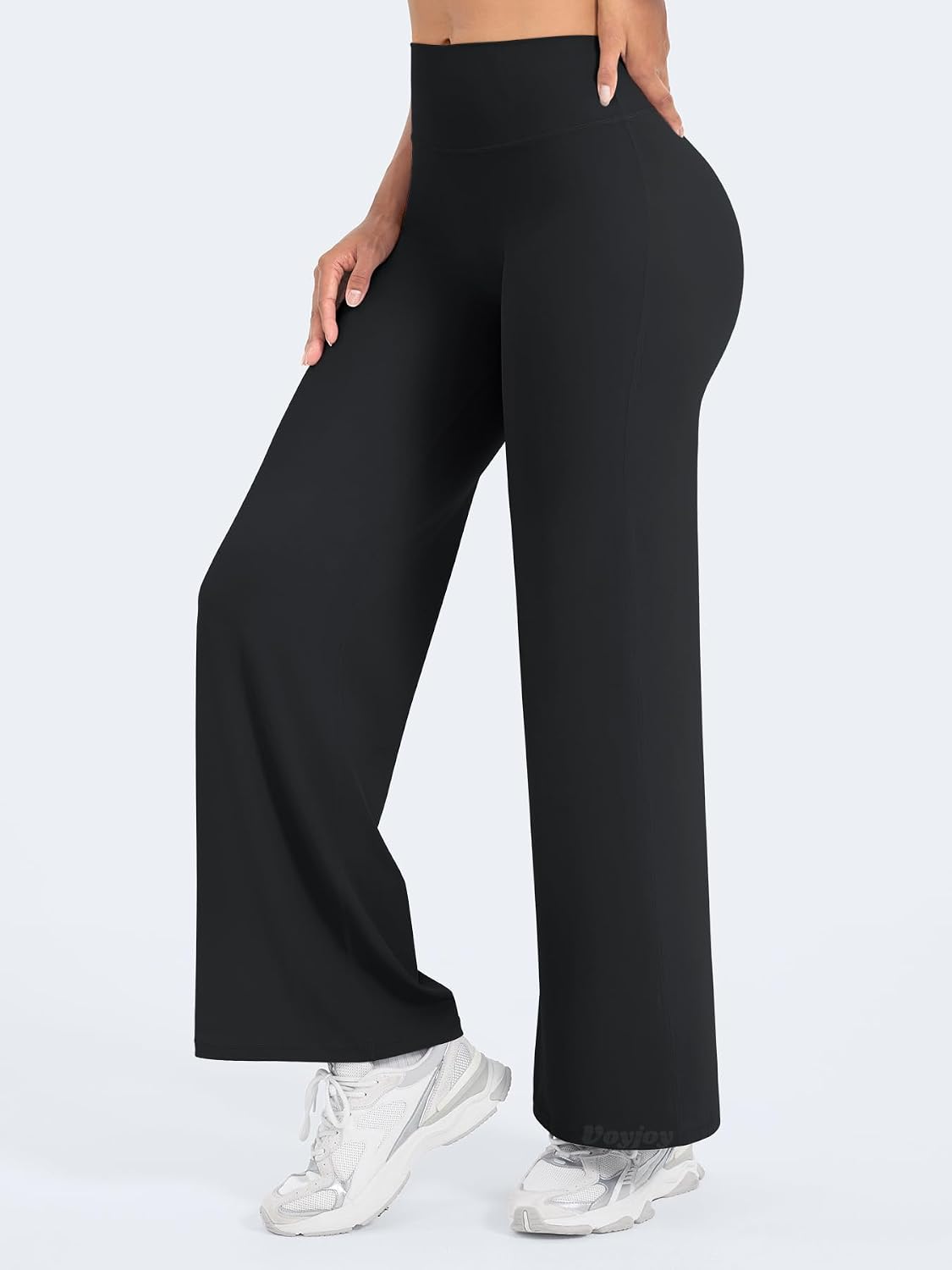 Thumbnail 3 de VOYJOY Straight Leggings Bottoms for Women: High-Waisted, Buttery Soft Wide-Leg Pants