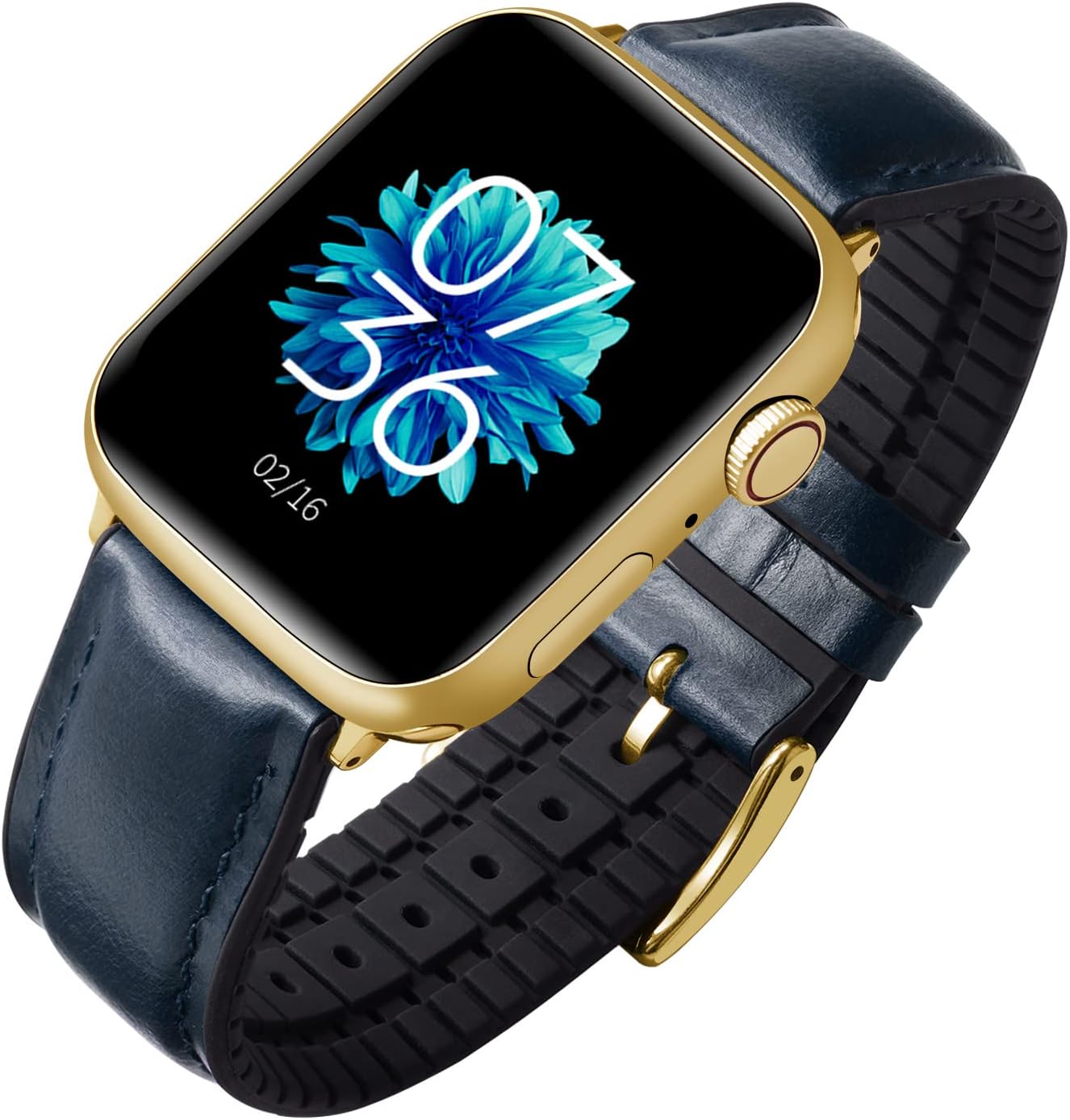 Thumbnail 1 de BINLUN Hybrid Leather-Silicone Apple Watch Strap (40–49mm) for iWatch Ultra/SE/Series