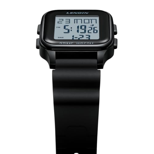 Detalle de LN LENQIN Reloj Digital Deportivo para Hombres – 50 m/12 mm ultradelgado con luz EL