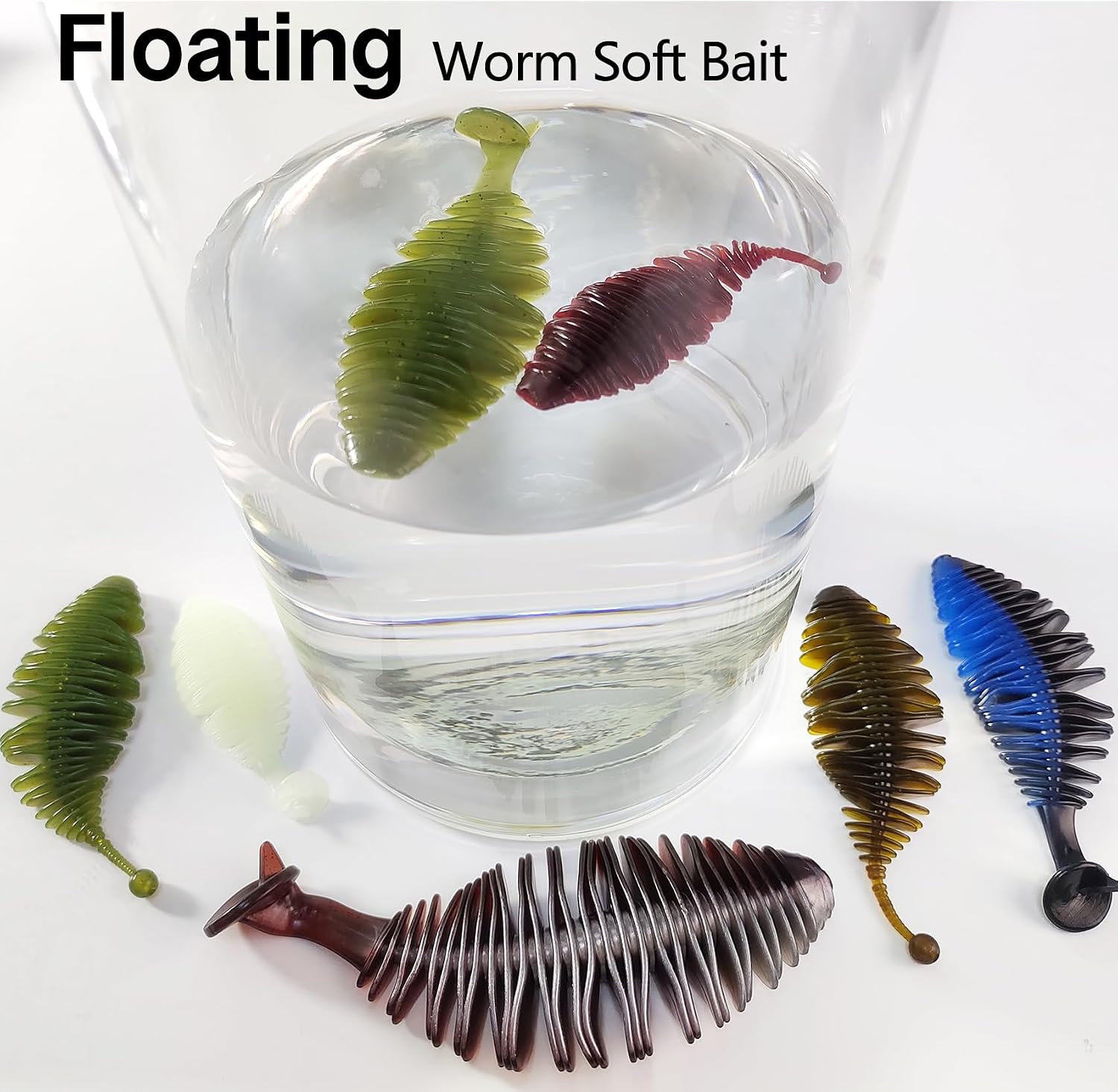 Detalle de Eupheng Soft Plastic Swimbaits, 20-Piece Set