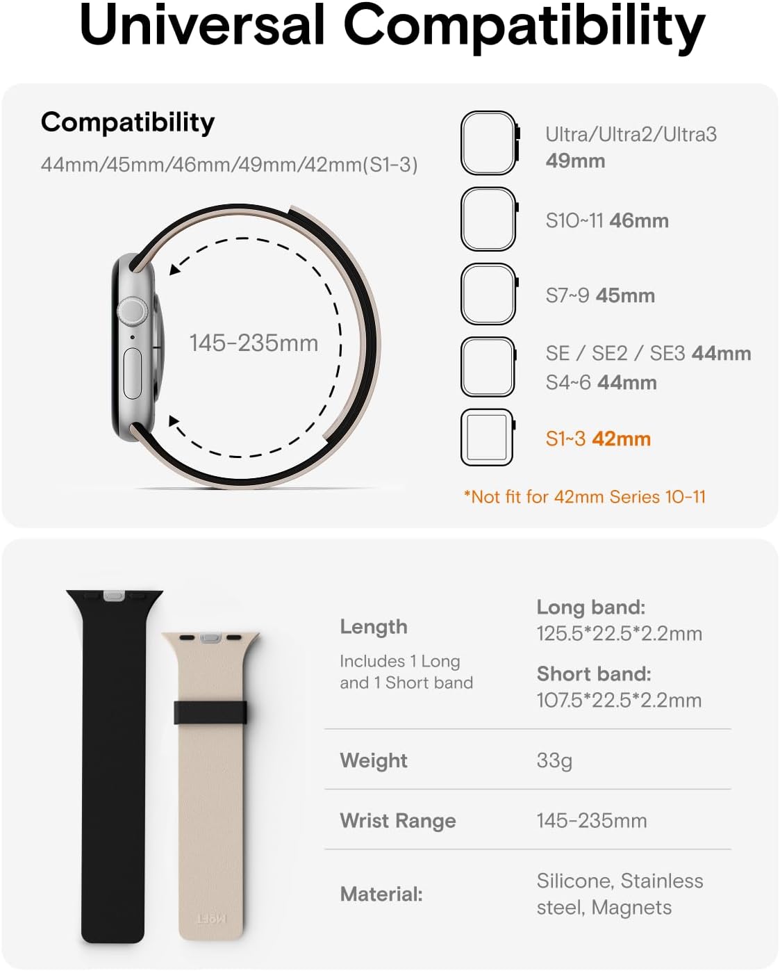 Thumbnail 6 de MOFT Snap Duo magnetic Apple Watch bands (Duo-Colour) with soft textured silicone