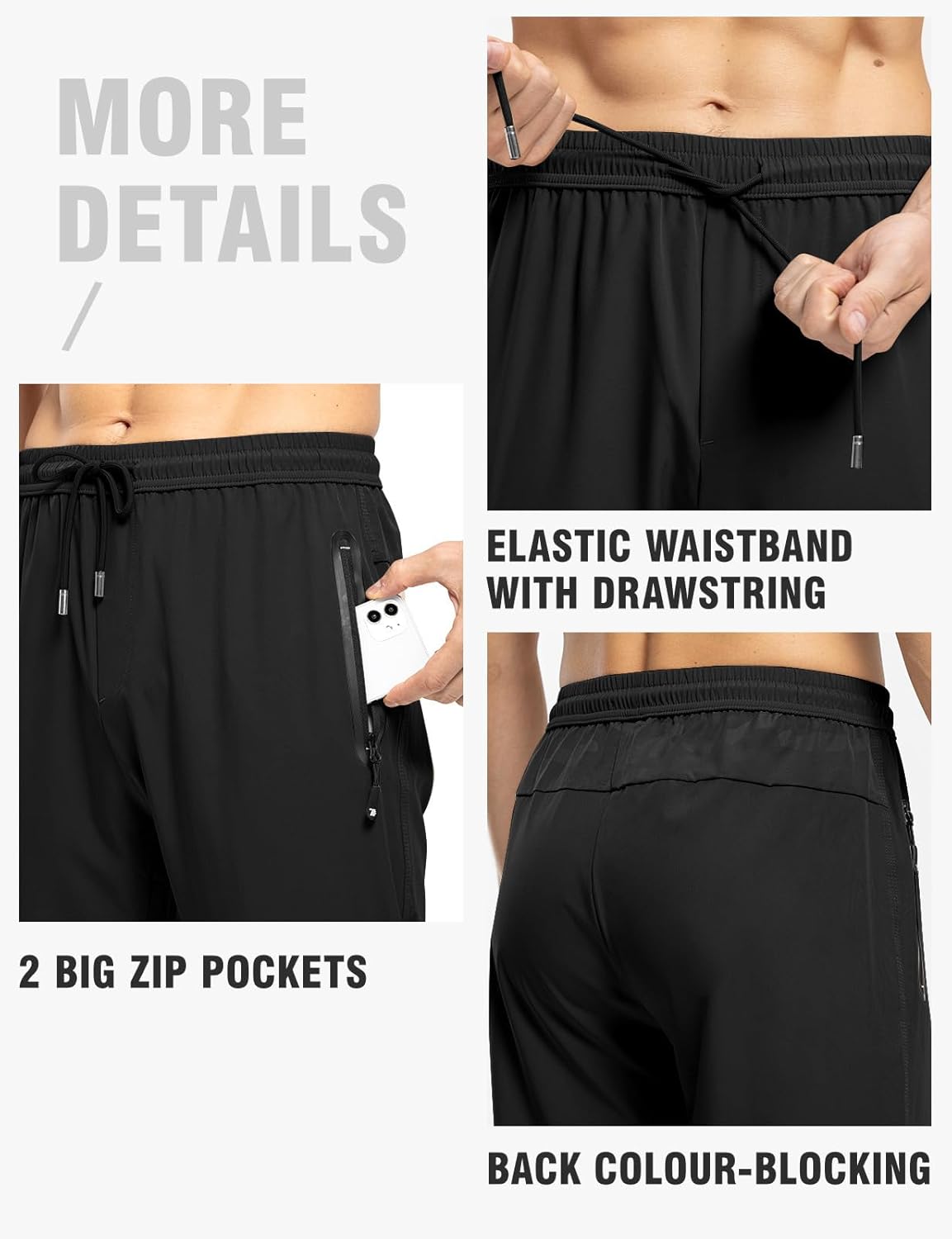 Thumbnail 5 de TBMPOY Men's Lightweight Hiking Travel Pants – Quick-Dry, 4-Way Stretch, Zip Pockets