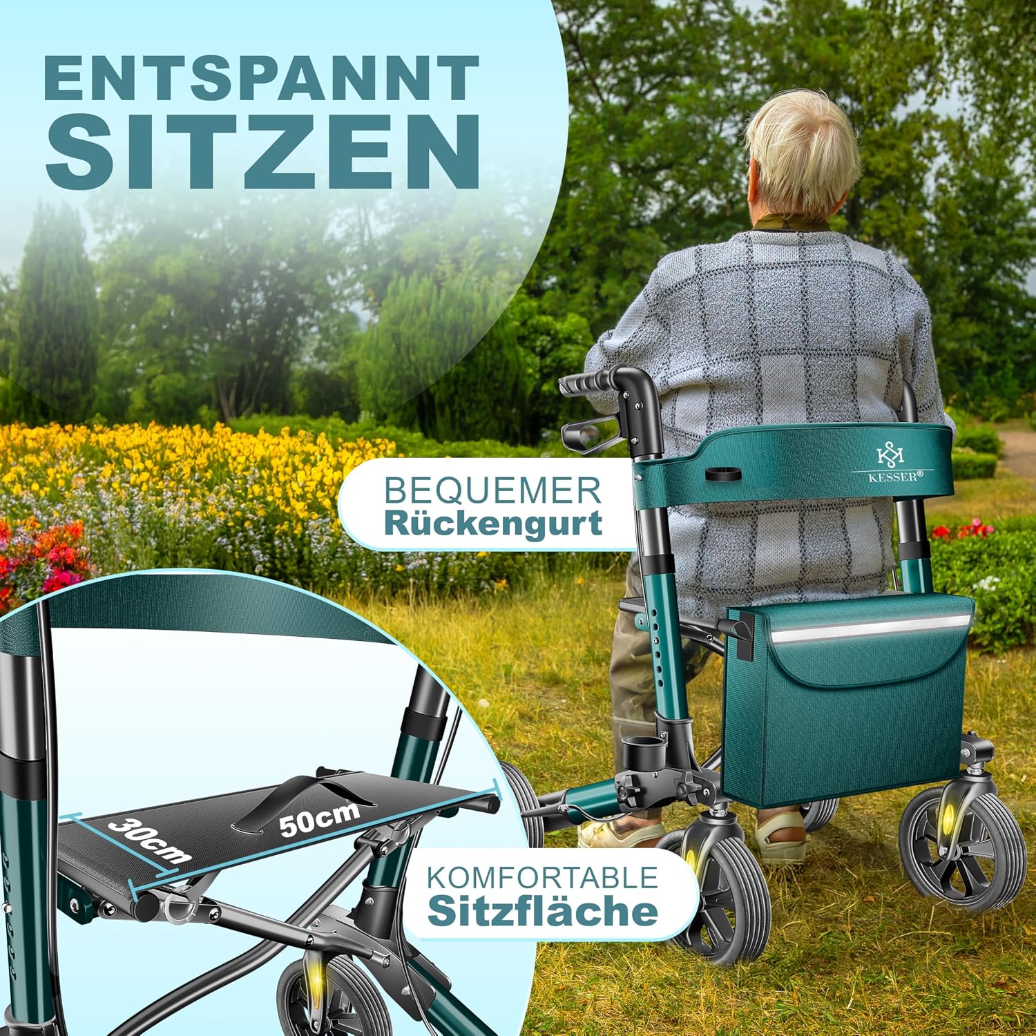 Thumbnail 3 de KESSER Leichtgewicht Rollator 7,6 kg