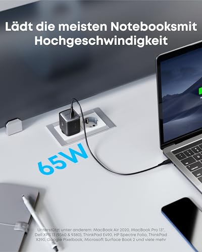 Detalle de Anker Nano II 65W USB-C Ladegerät Netzteil – kompakt, schnell, zuverlässig