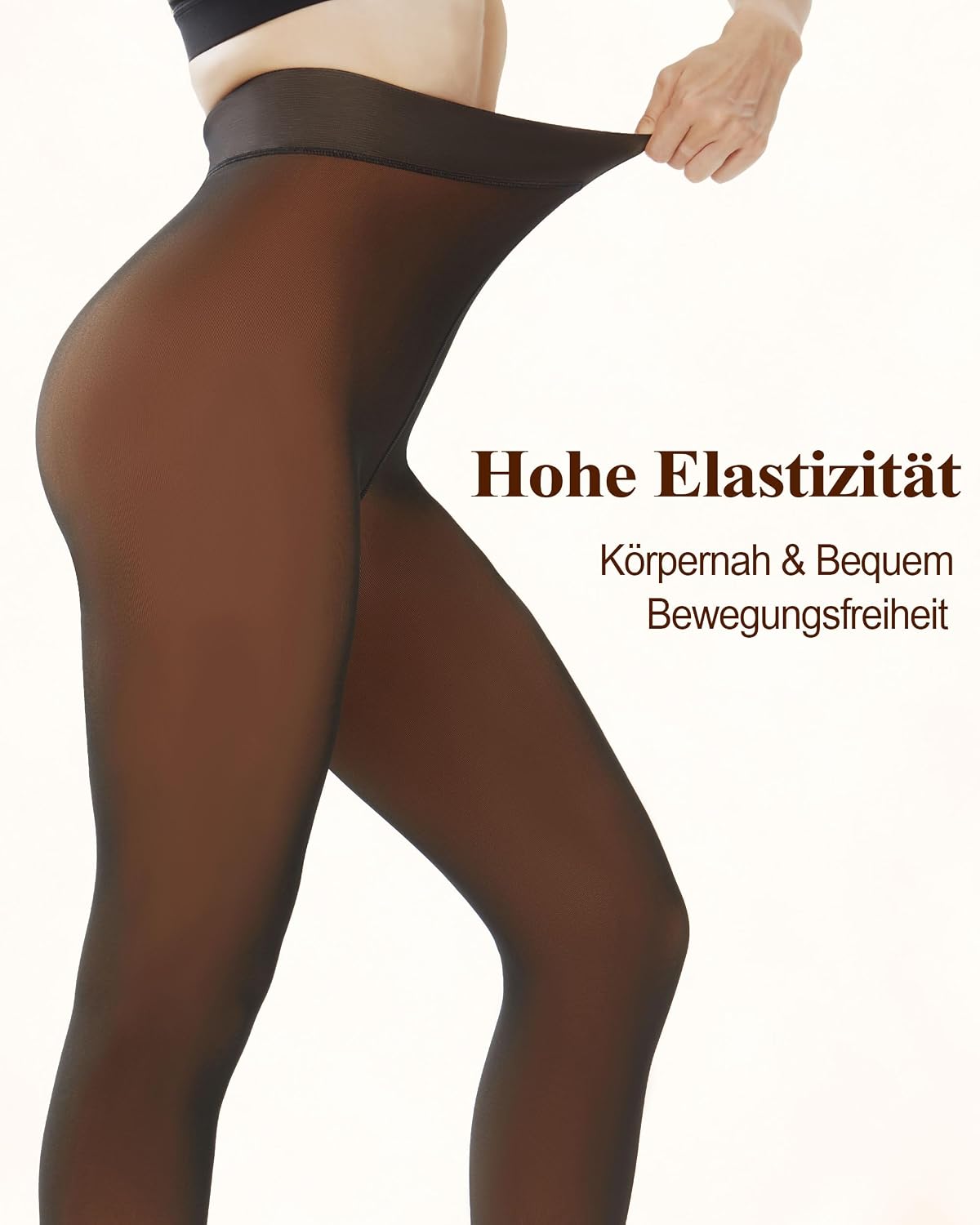 Thumbnail 2 de DUCMODA Women's Thermal Tights, Fleece-Lined with a High Waist