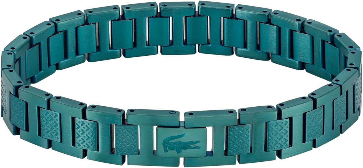Imagen de Lacoste Metropole Collection Link Bracelet — Green Ion Plated, H-Link design en OfertitasTOP