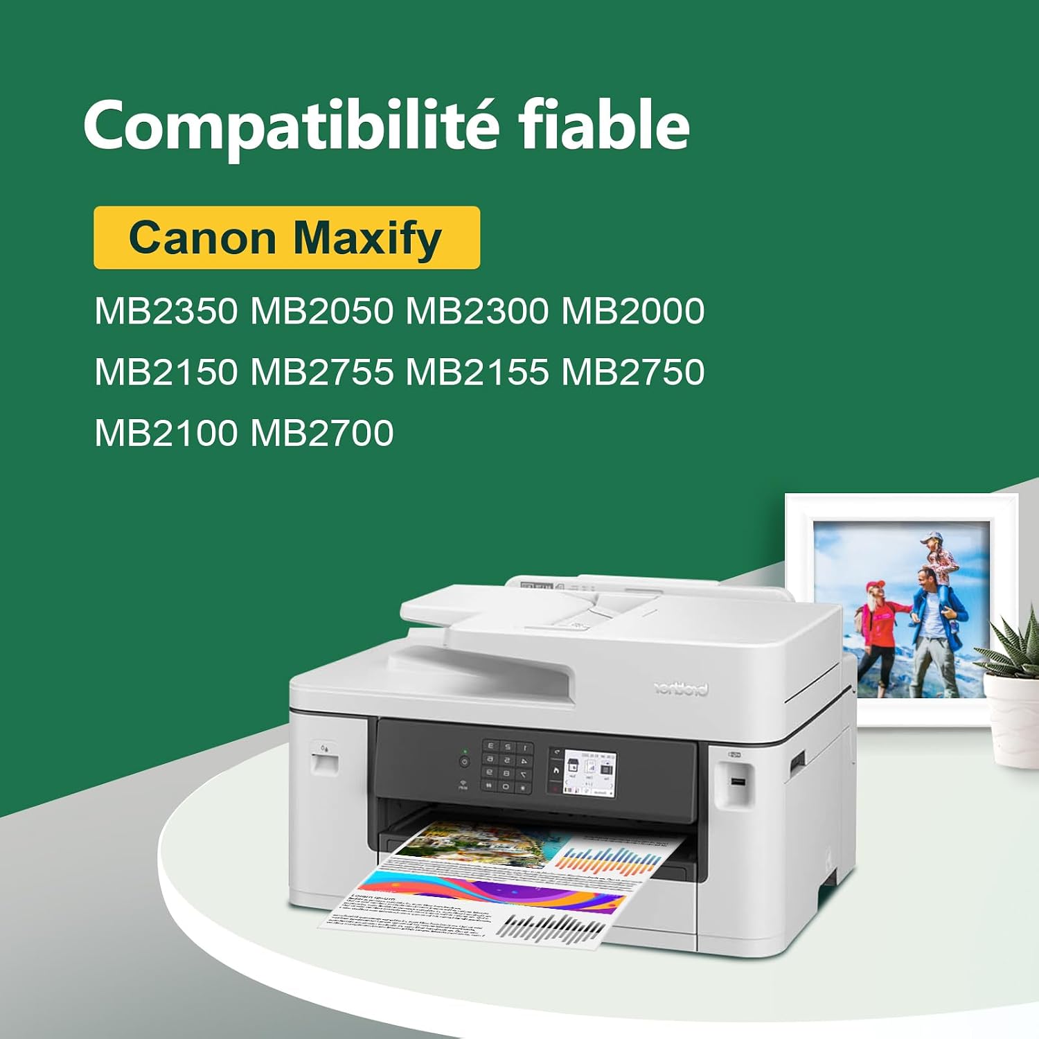 Detalle 2 de KINGJET 1500XL – Cartouches d'encre compatibles PGI-1500XL pour Canon Maxify MB2050/MB2150/MB2350/MB2750/MB2300/MB2000/MB2755
