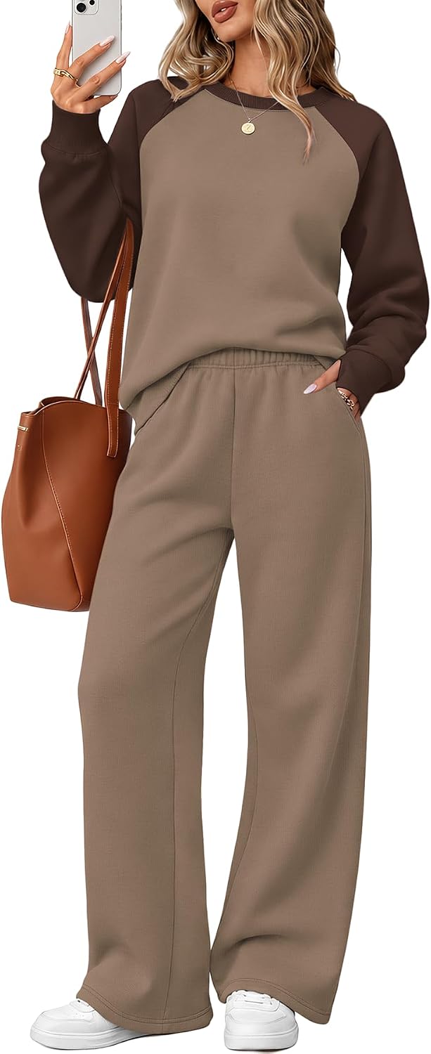Detalle de OFEEFAN Women's Two-Piece Sweatsuit, Fleece-Lined