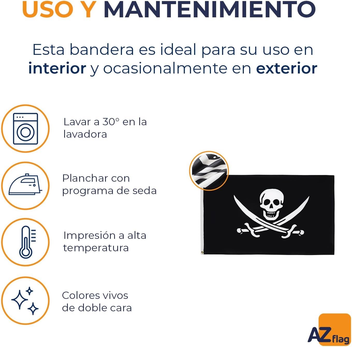 Thumbnail 5 de AZ FLAG Bandera Pirata Jack Rackham 150x90cm 🏴☠