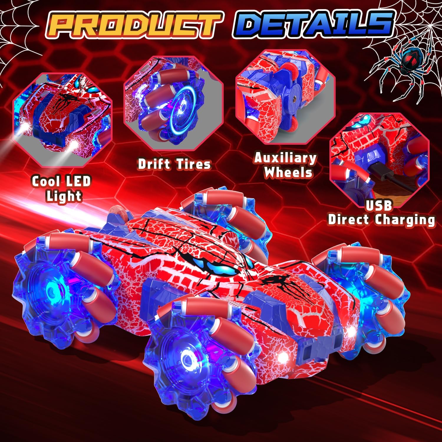 Thumbnail 4 de SOGAWEBB Spider Gesture RC Stunt Car 2.4GHz