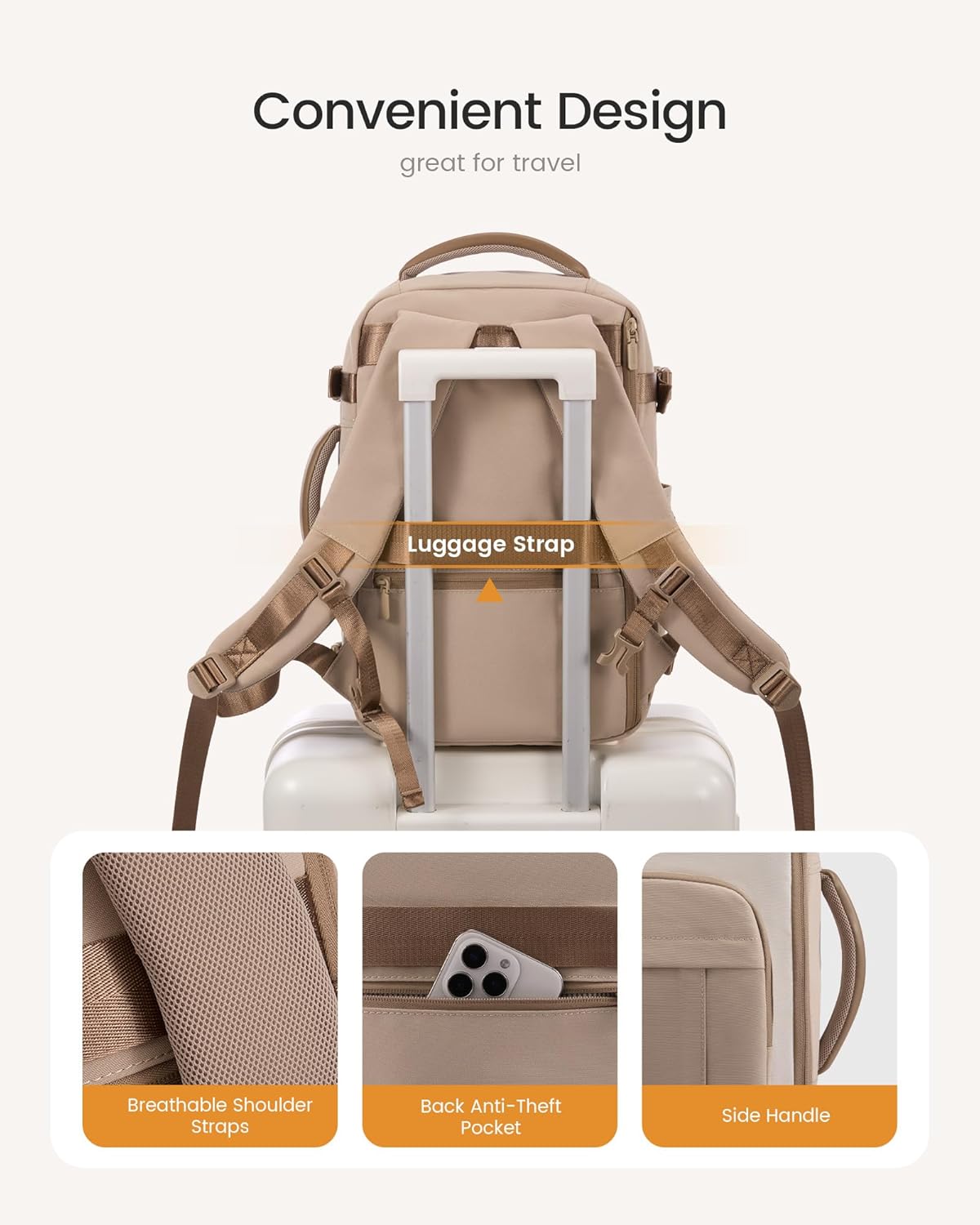 Thumbnail 5 de LOVEVOOK Ryanair Cabin Bags 40x30x20 Underseat Bag Backpack – Lightweight Carry-On