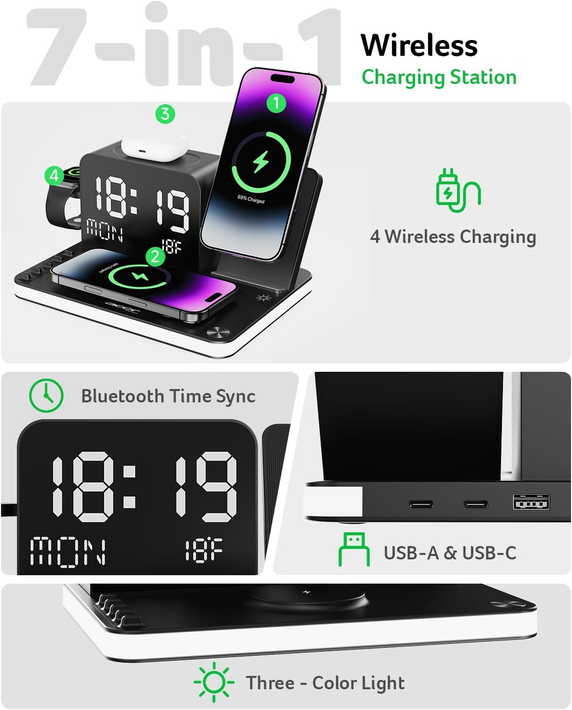 Detalle 2 de acer 7-in-1 Wireless Charging Station for iPhone 16
