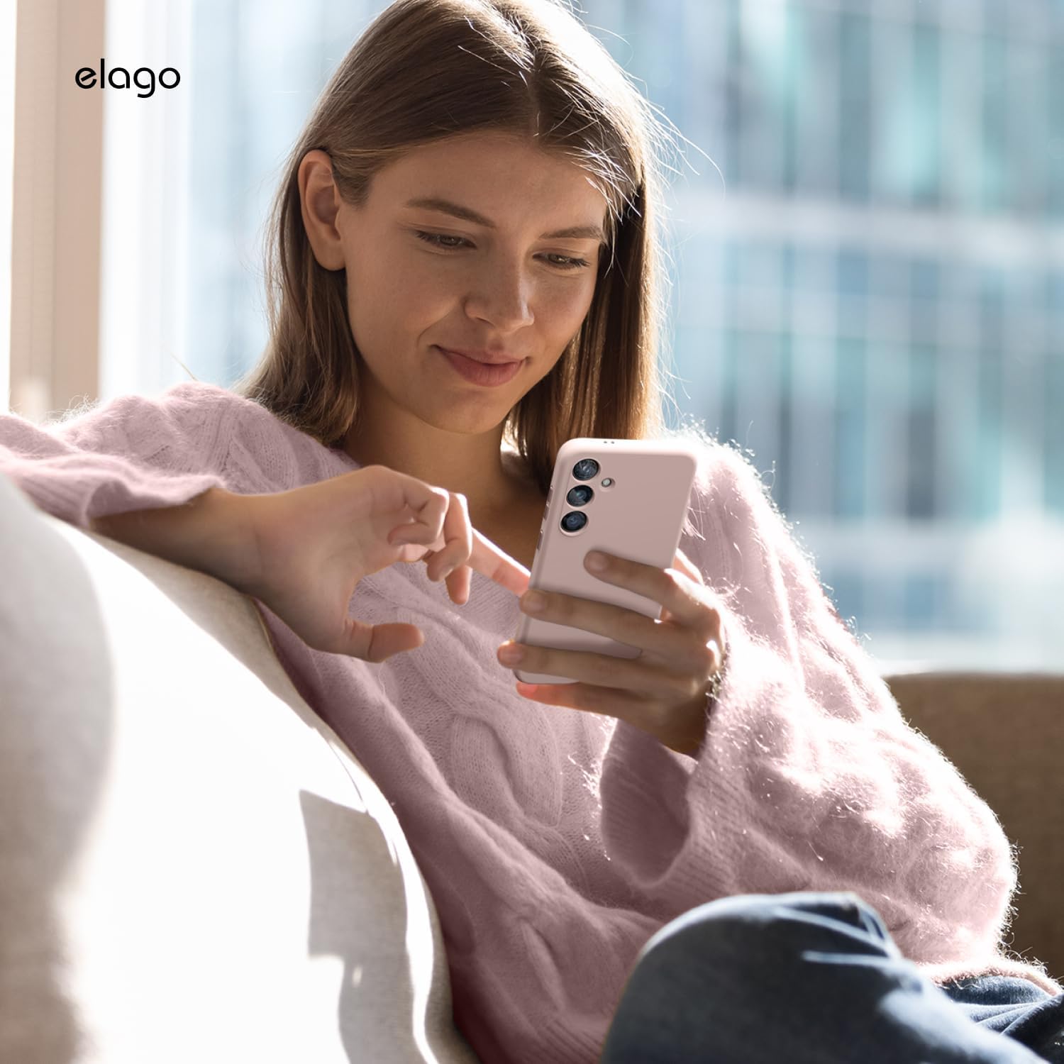 Thumbnail 6 de elago Coque en silicone liquide pour Samsung Galaxy S24 Plus (rose) — protection intégrale à 4 couches, doublure microfibre anti-rayures