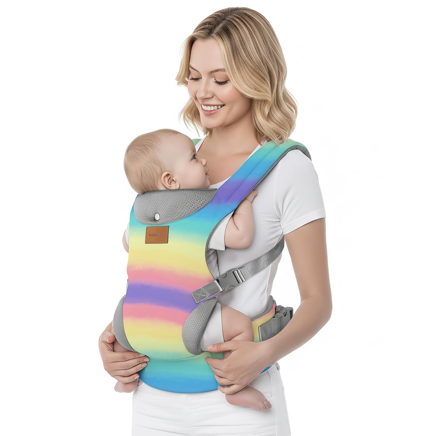 Detalle de YooxArmor Babytrage Neugeborenes bis 30 kg – Ergonomischer Tragekomfort 4-in-1