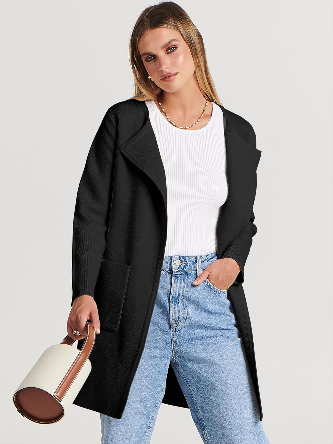 Thumbnail 2 de ANRABESS Cardigan Coatigan XS-XXL