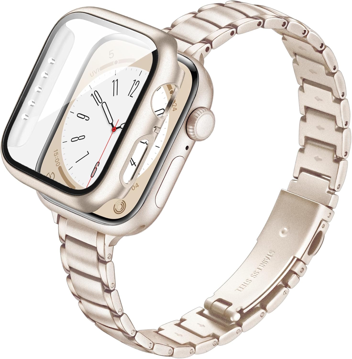 Thumbnail 6 de G-ficu Slim Stainless Steel Strap with Protective Case for Apple Watch (40mm/41mm/44mm)