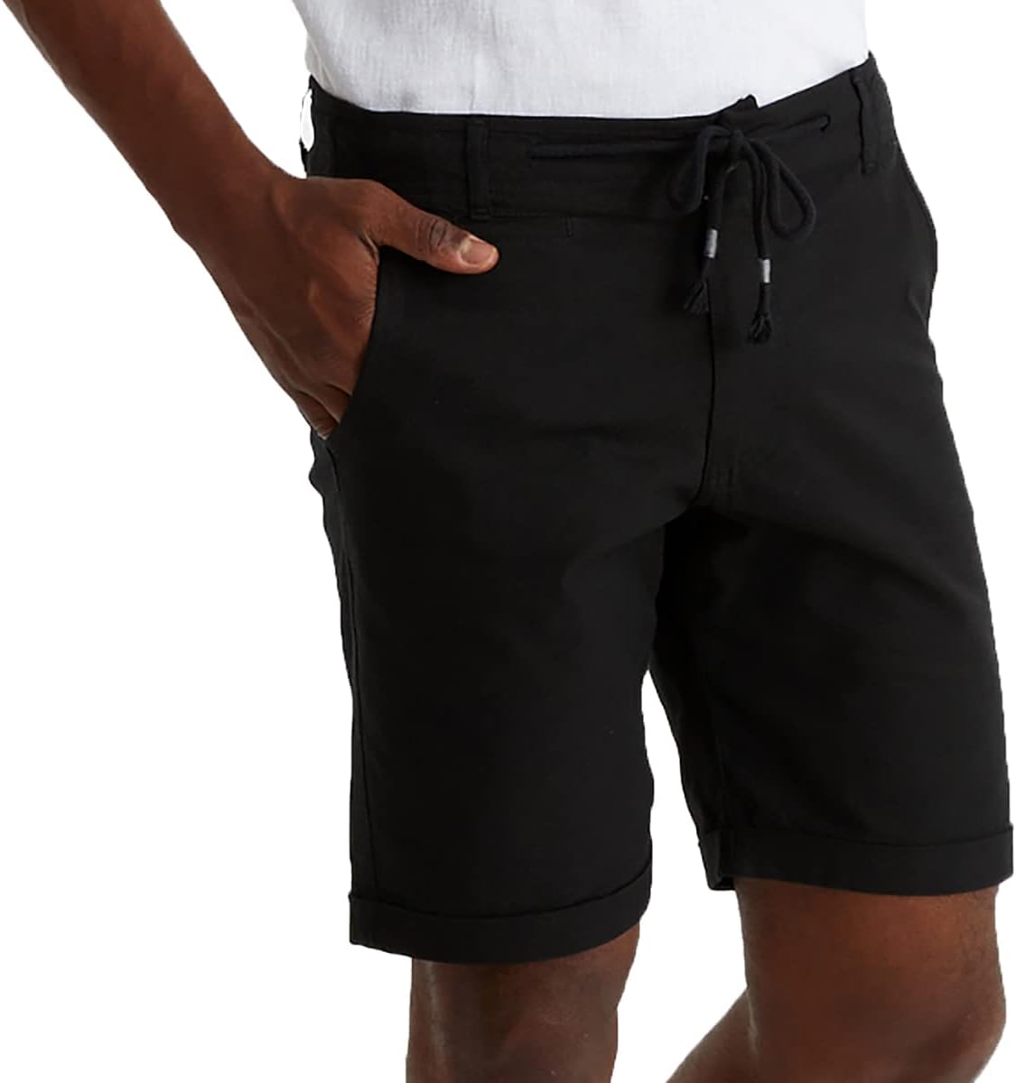 Detalle de Leif Nelson Bermuda en lin pour homme – Short d’été élégant et polyvalent