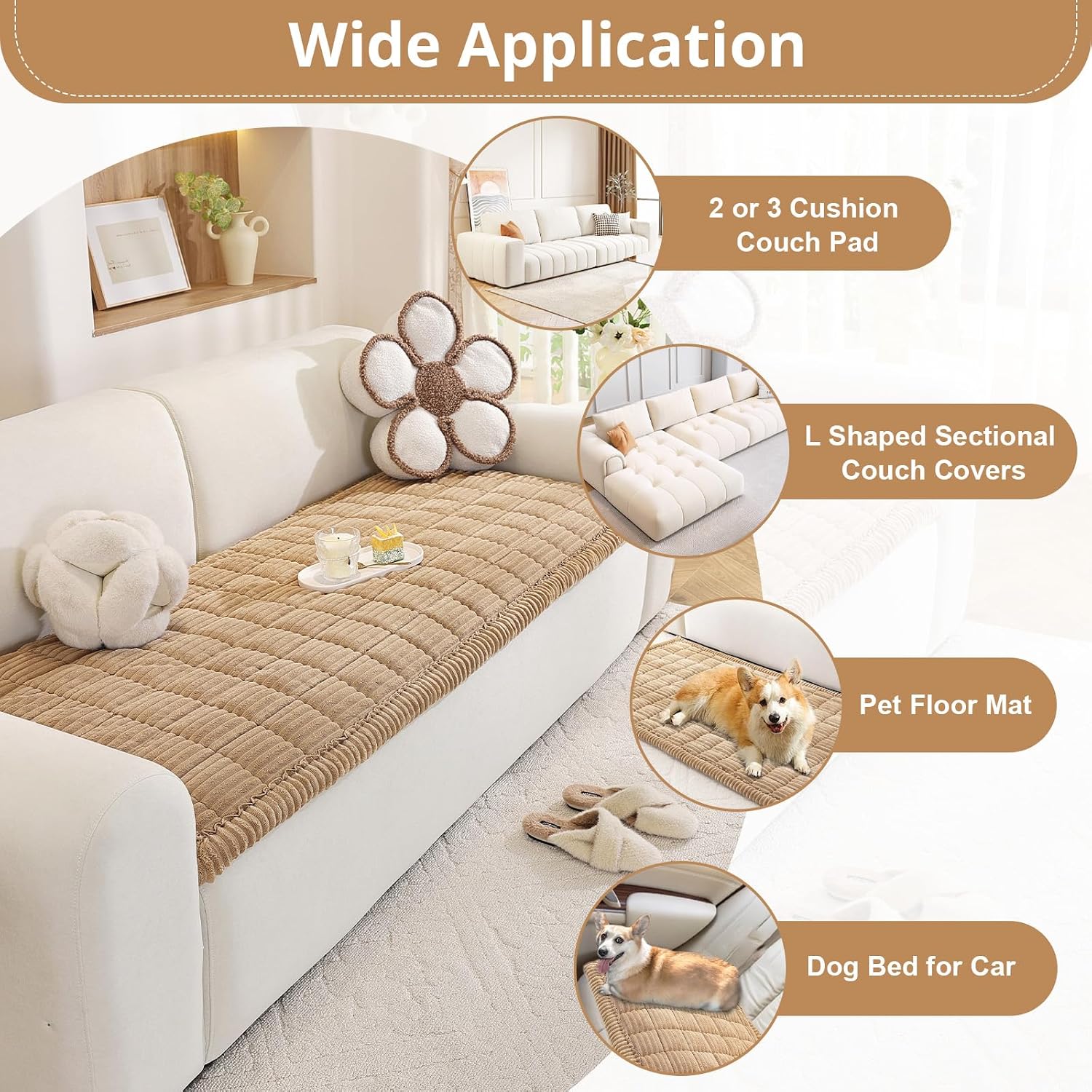 Detalle 2 de Couch Cover for Dogs L-Shape 27.6"x47.2" ๐