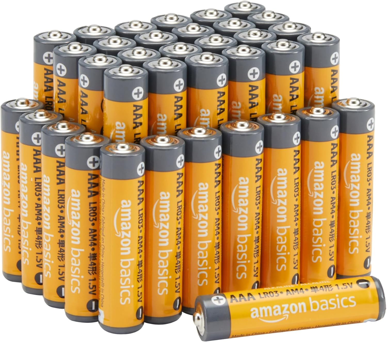 Amazon Basics - 36 Pilas AAA Alcalinas de Alto Rendimiento