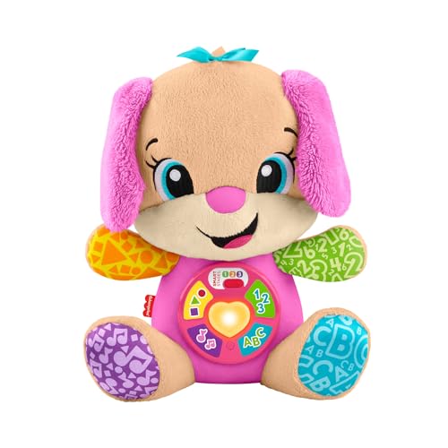 Detalle de Fisher-Price Sis Pink Smart Stages Plush: Multilingual Learning Toy for infants 6+ months