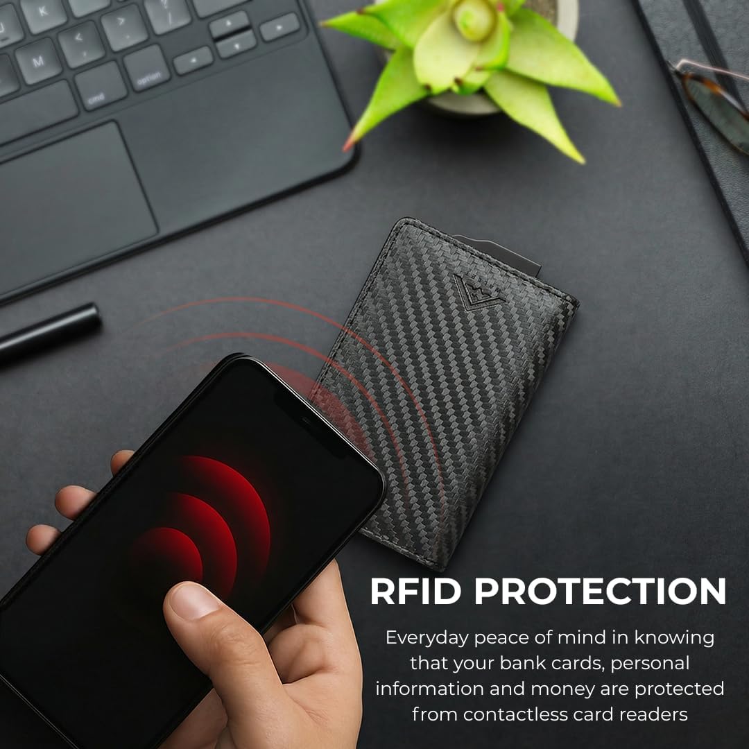 Thumbnail 3 de Stealth Wallet – Smart Minimalist Card Holder with Pop-Up 10‑Card Capacity and RFID Shield