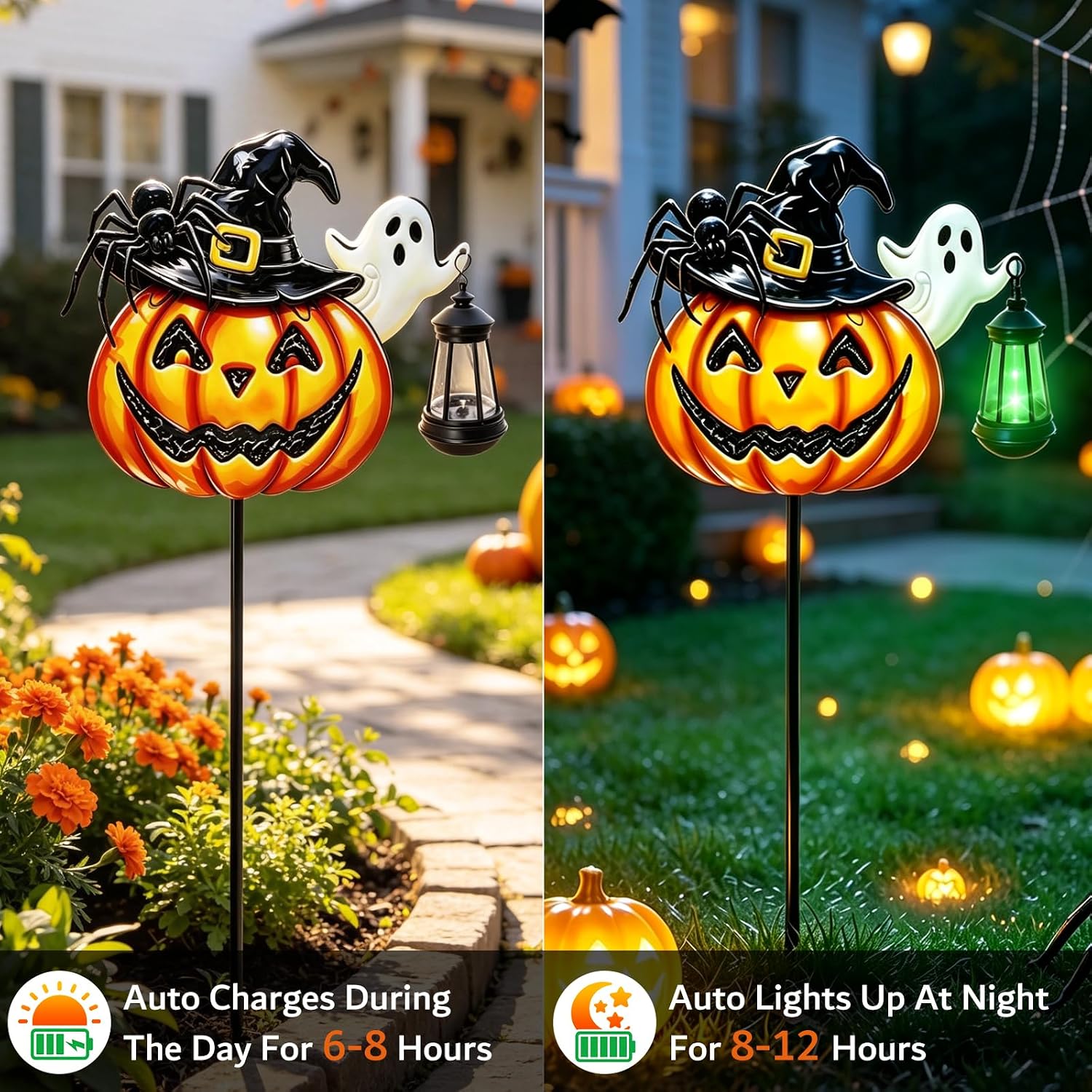 Thumbnail 4 de Solar Halloween Pumpkin Stake Lights, 32.5-inch