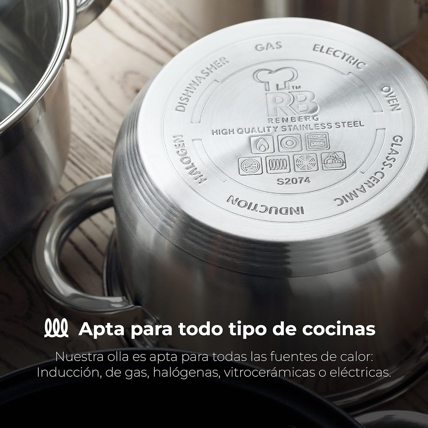 Thumbnail 3 de RENBERG Alexander Cacerola de Acero Inoxidable 6.3L 🍲