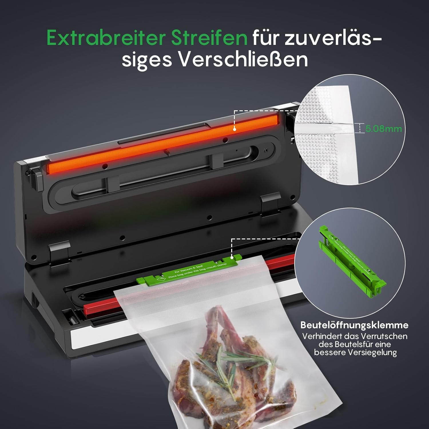 Thumbnail 6 de FRESKO Automatisches Vakuumiergerät Automax V2 (140 W) mit Doppelsiegelung und Trocken-/Feuchtmodus