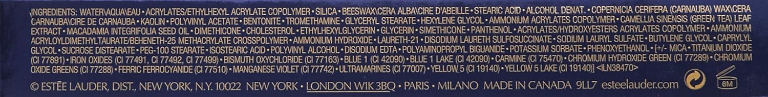 Detalle de Estee Lauder Double Wear Zero-Smudge Lengthening Mascara, 15 Hour Wear, Fragrance Free, Ophthalmologist Tested, Black, 0.22 oz